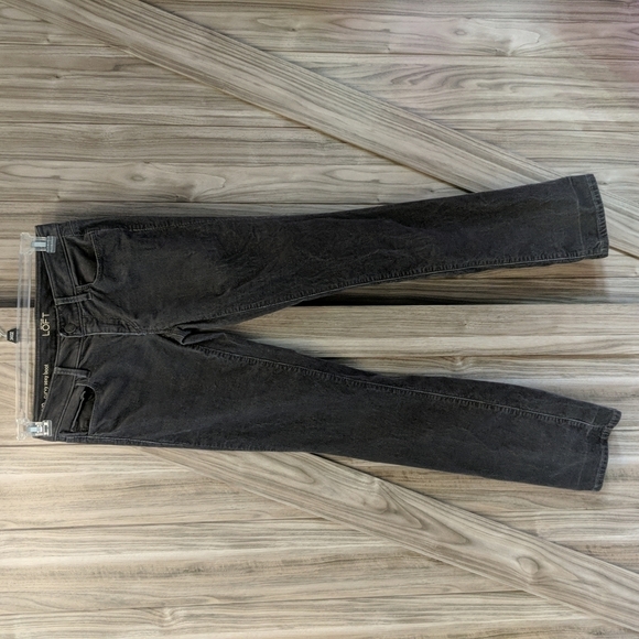 Ann Taylor Loft Curvy Sexy Boot Women's Size 0 Gray Corduroy Pants - Picture 1 of 8
